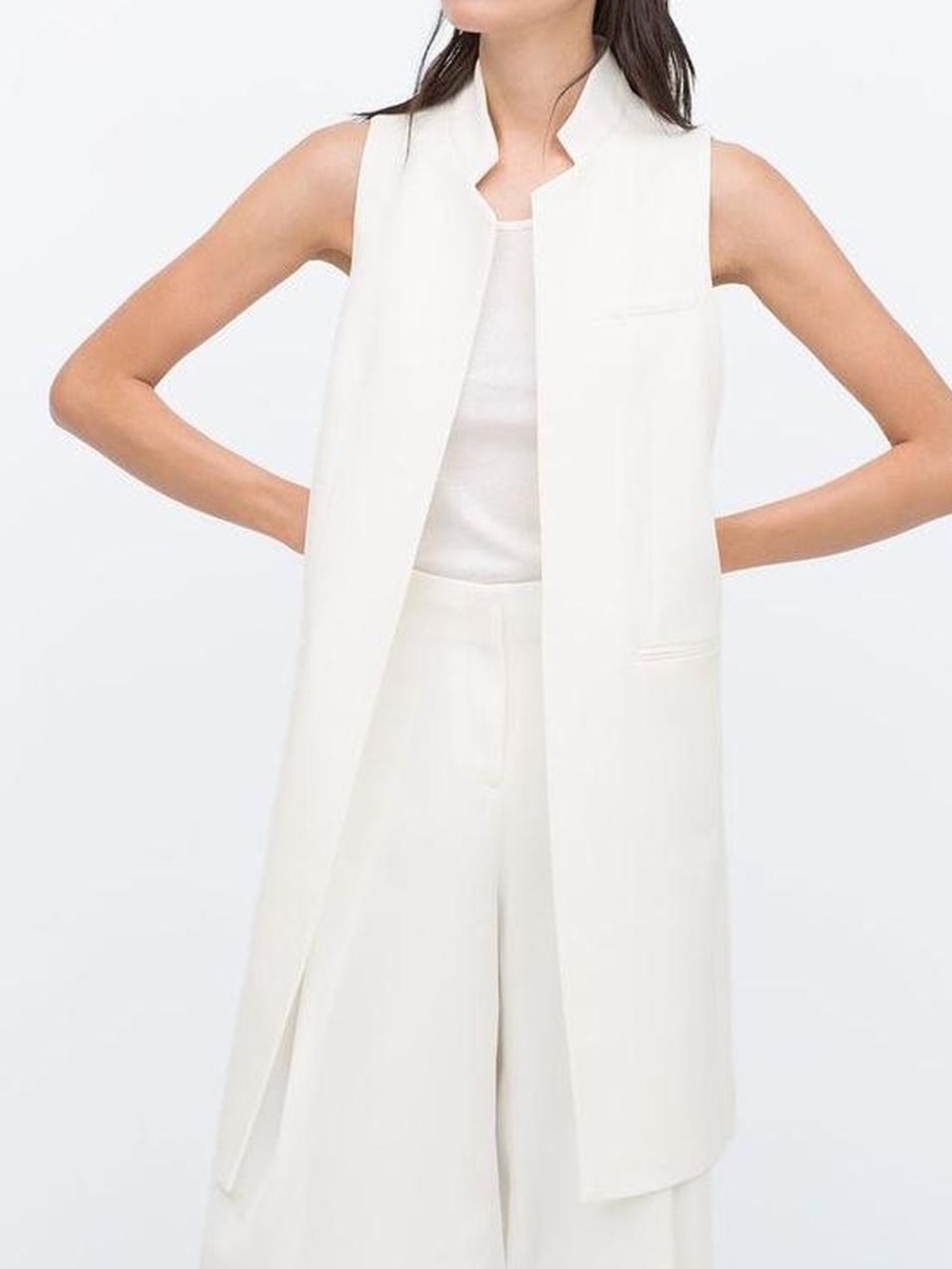 Zara Basic Longline Sleeveless Vest